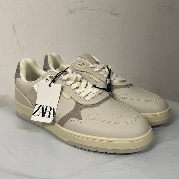 NWT - Zara Men's Retro Trainers, Beige - Size 11 - Picture 6 of 12